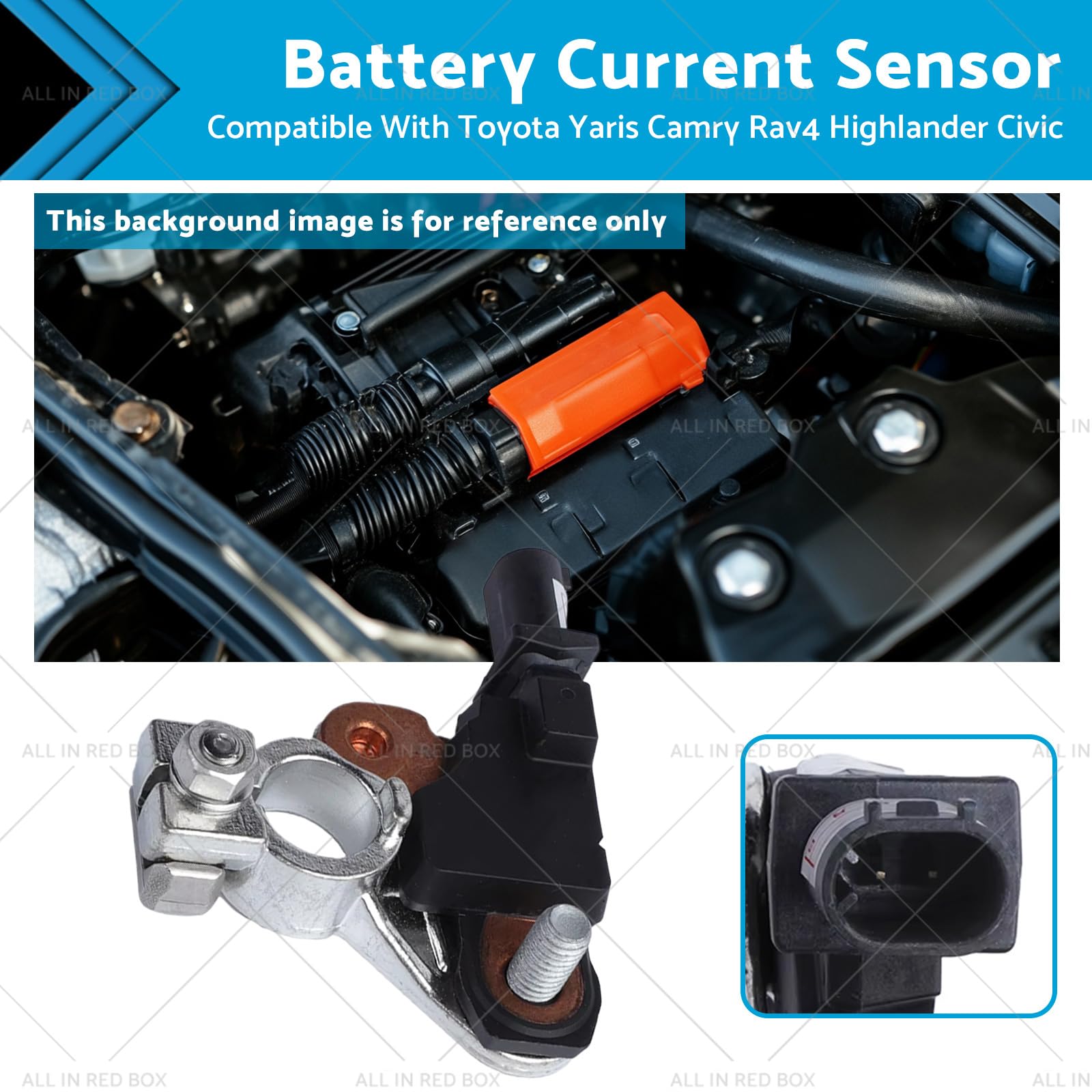 AutoZenith Battery Current Sensor Compatible with Toyota Yaris Camry Rav4 Highlander Civic