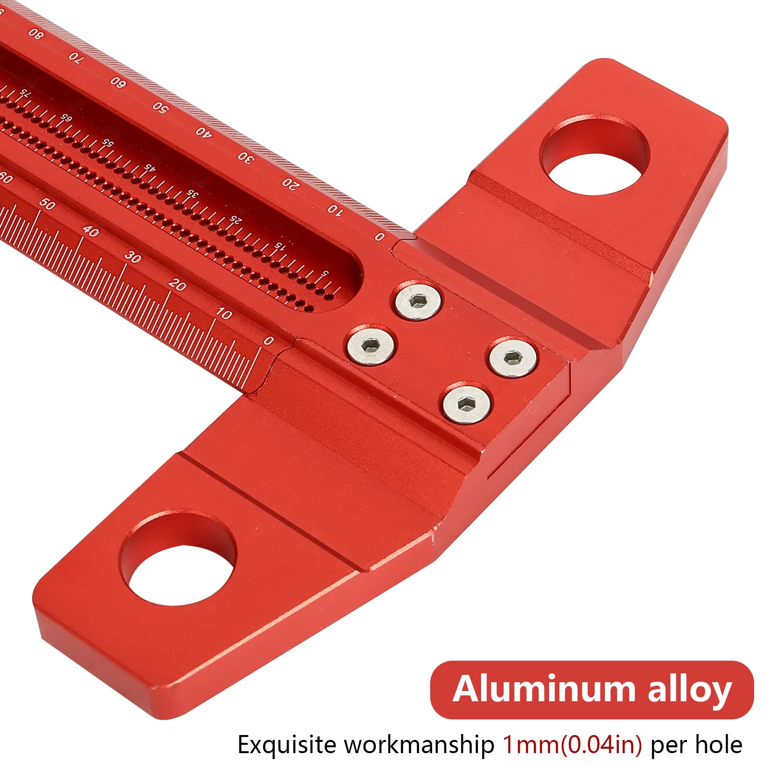 Regla de trazado para carpintería tipo T de Maxant, calibre de línea de 90 grados, regla de arquitecto, escuadra en T, 600 mm para trabajos de carpintería, herramientas de diseño y medición (300 mm)