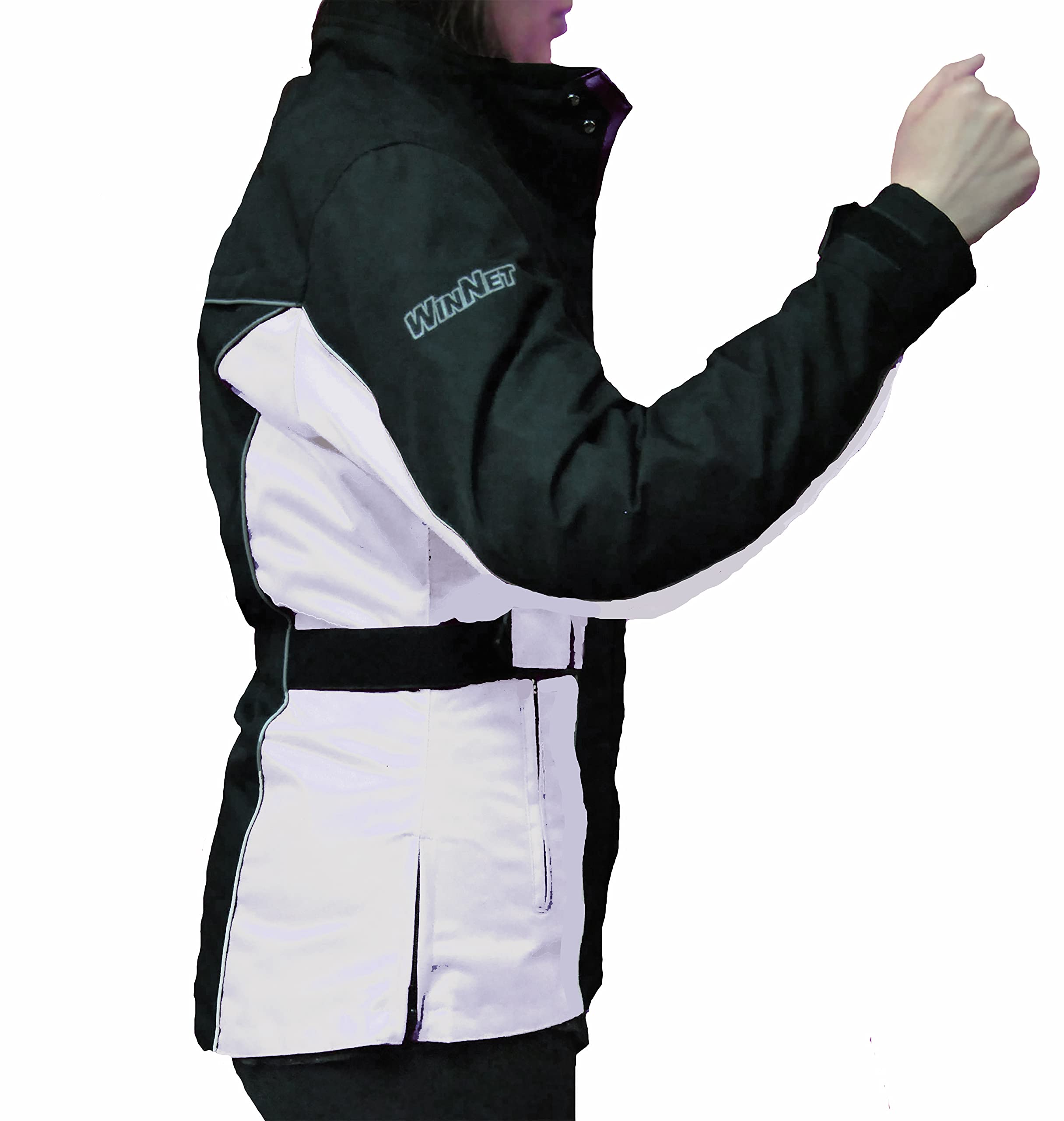 WinNet Giacca da Moto Princess da Donna con Protezioni Omologate C.E. ed Imbottitura Removibile (M)