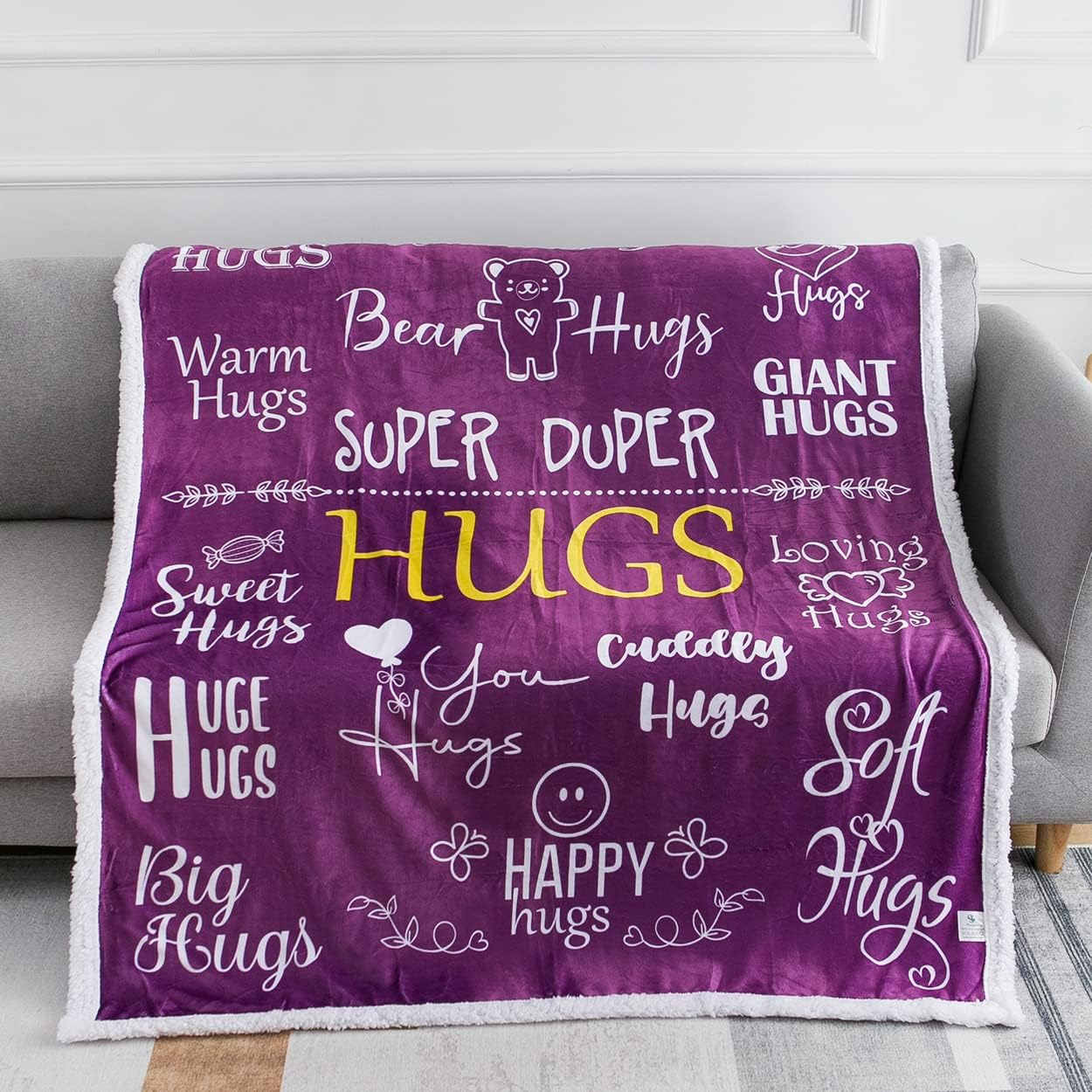Piwaka Hug Blanket Gifts for Loved One Cosy Sherpa Fleece