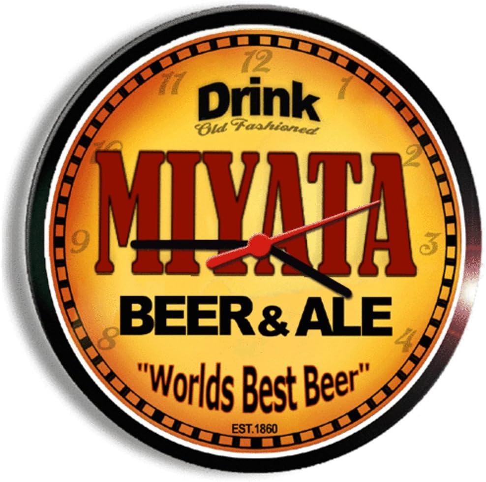 Goldenoldiesclocks MIYATA Beer and ale Cerveza Wall Clock
