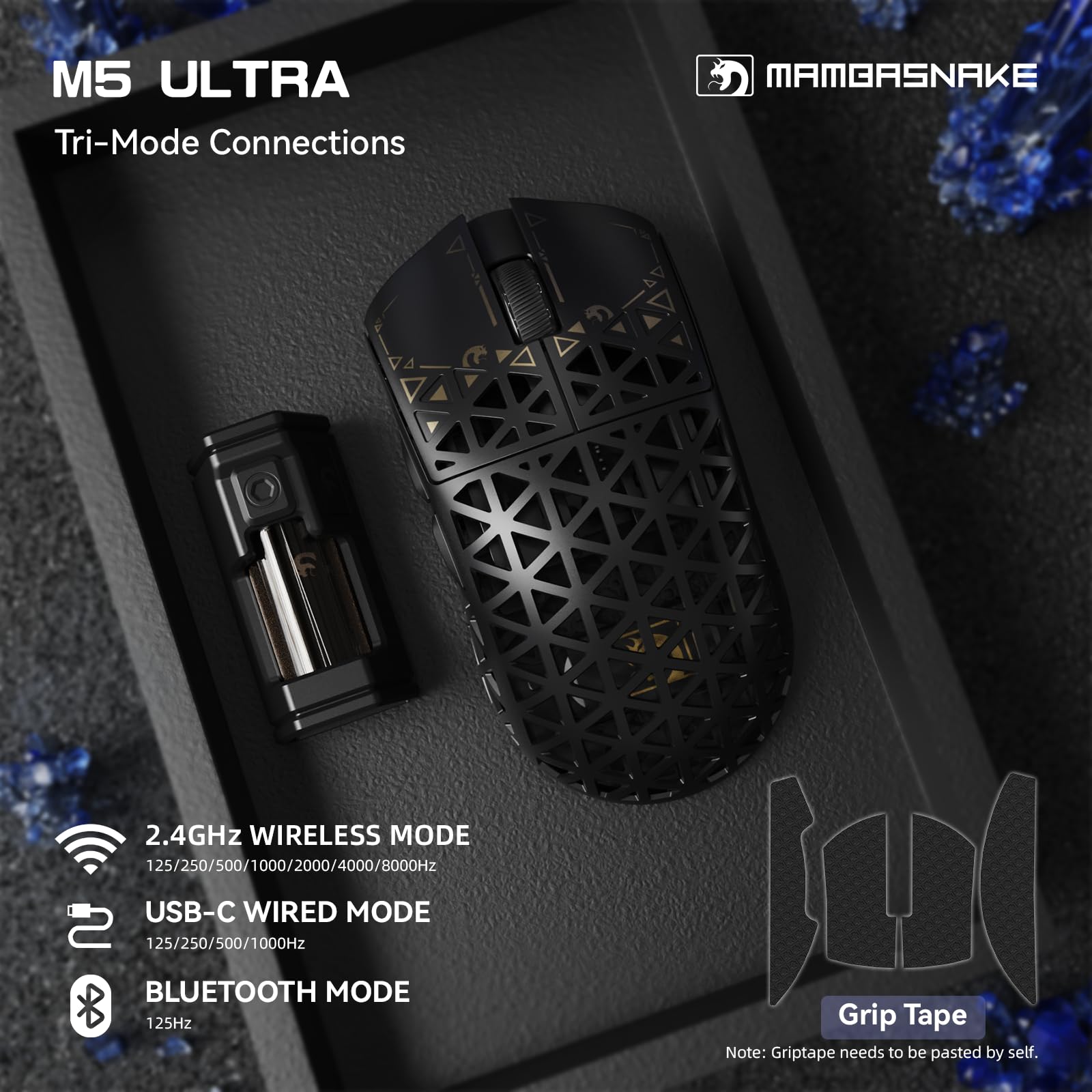 M4 Mouse Black & Tape