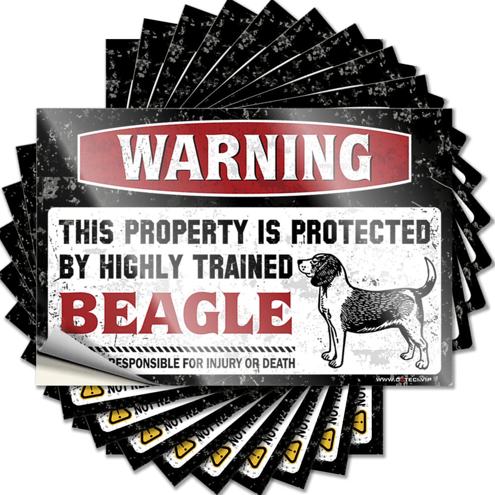 Stickers Mens Decor Vinyl Sticker | Warning This Property is Protected By A Highly Trained Beagle Girly for Dry Use(8X12CM)