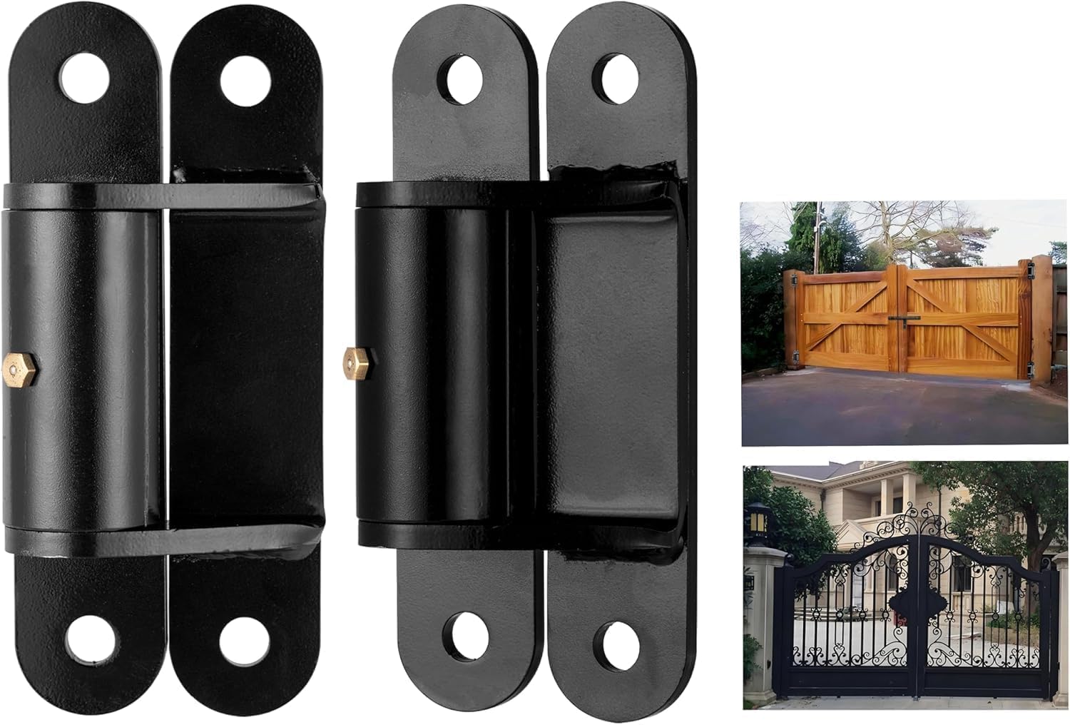 Bisagras de puerta resistentes, 7 pulgadas, carga de 1000 libras, rodamiento giratorio, para puertas grandes de madera y metal