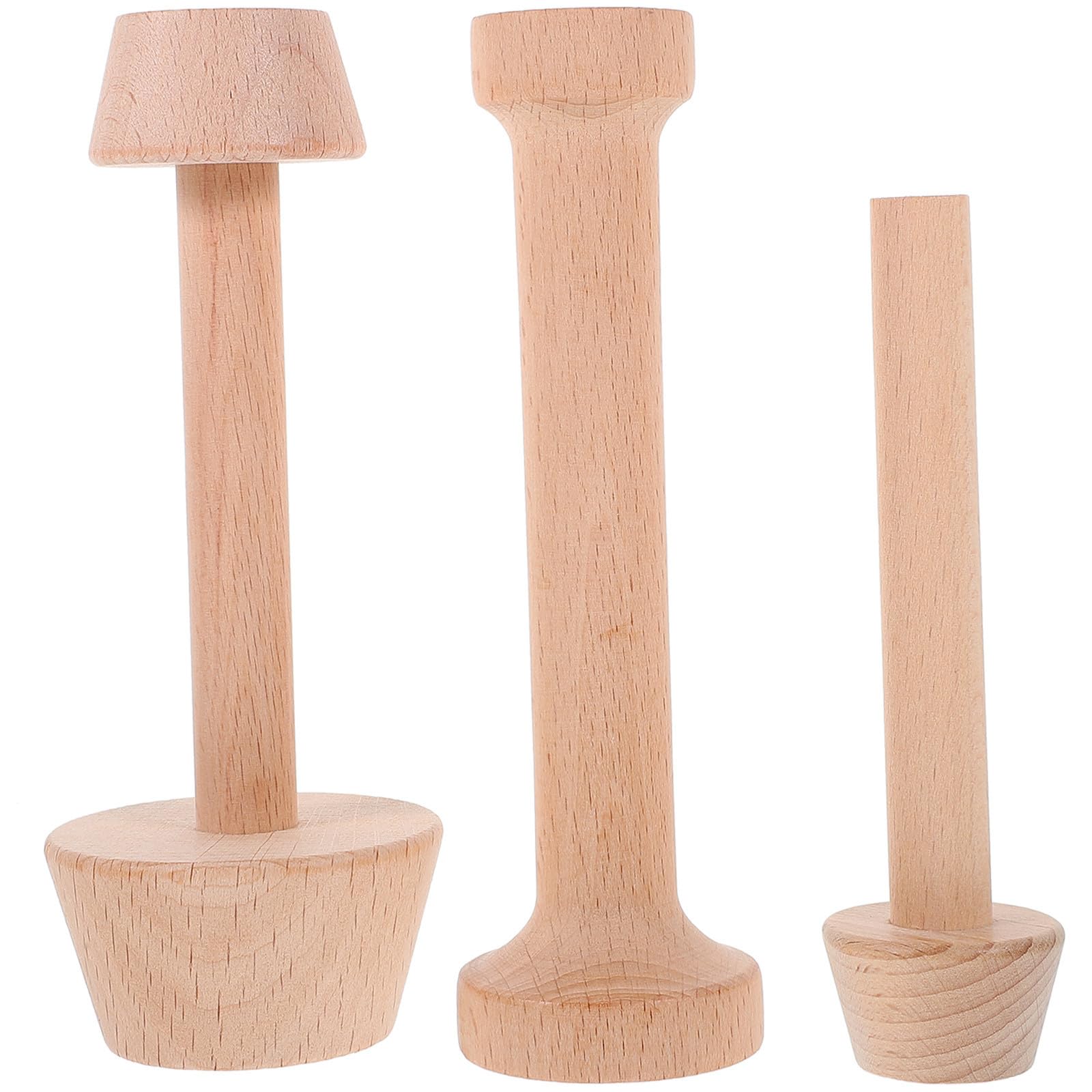 Molde para masa de tartas caseras juego de 3 apisonadores de madera KOMBIUDA para repostería DIY