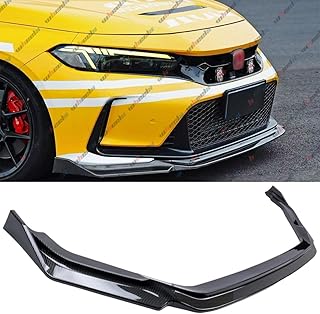 Front Lip Compatible with 2023-2026 Honda Civic Type-R FL5, JDM Style Air Dam Lower Chin Bumper Spoiler Splitter Protection Body Kit Fit for 2023 2024 2025 2026 (Carbon Fiber Pattern)
