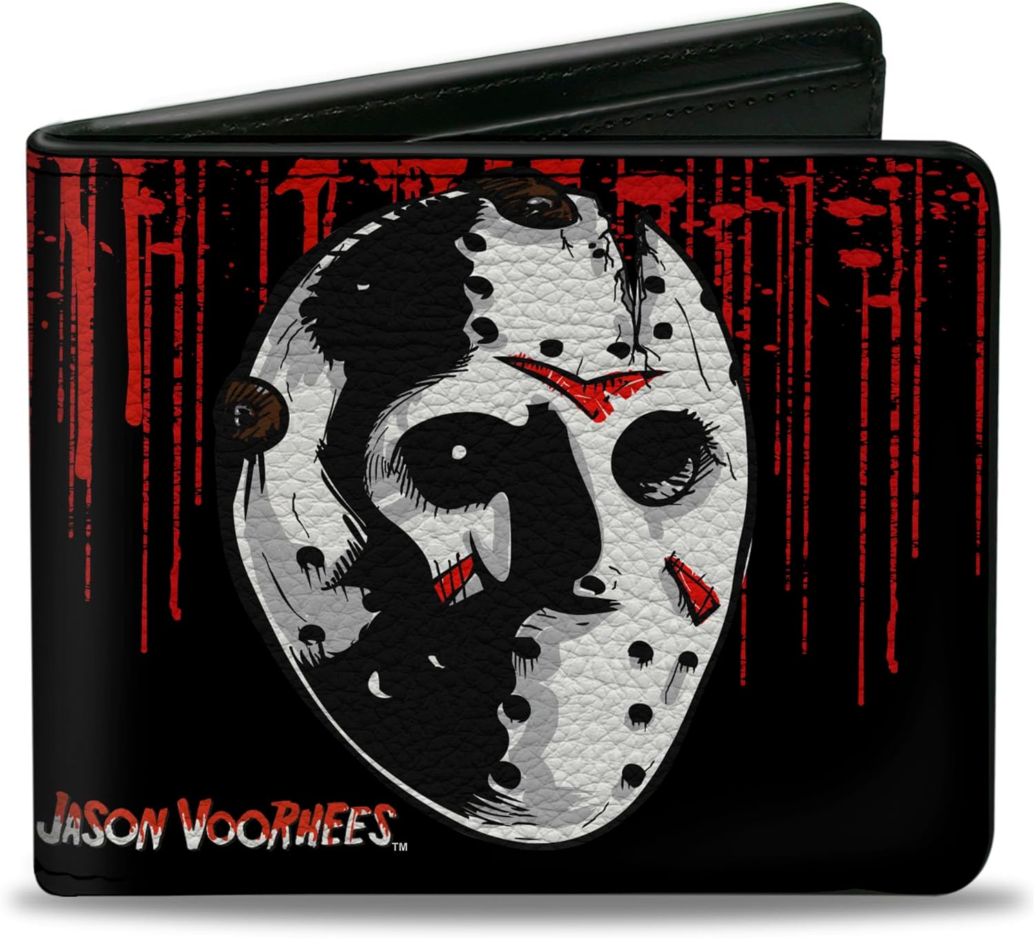 Buckle-Down Men's Bifold Wallet Friday the 13th Jason Men Gift Accessory, 4.0" x 3.5"
