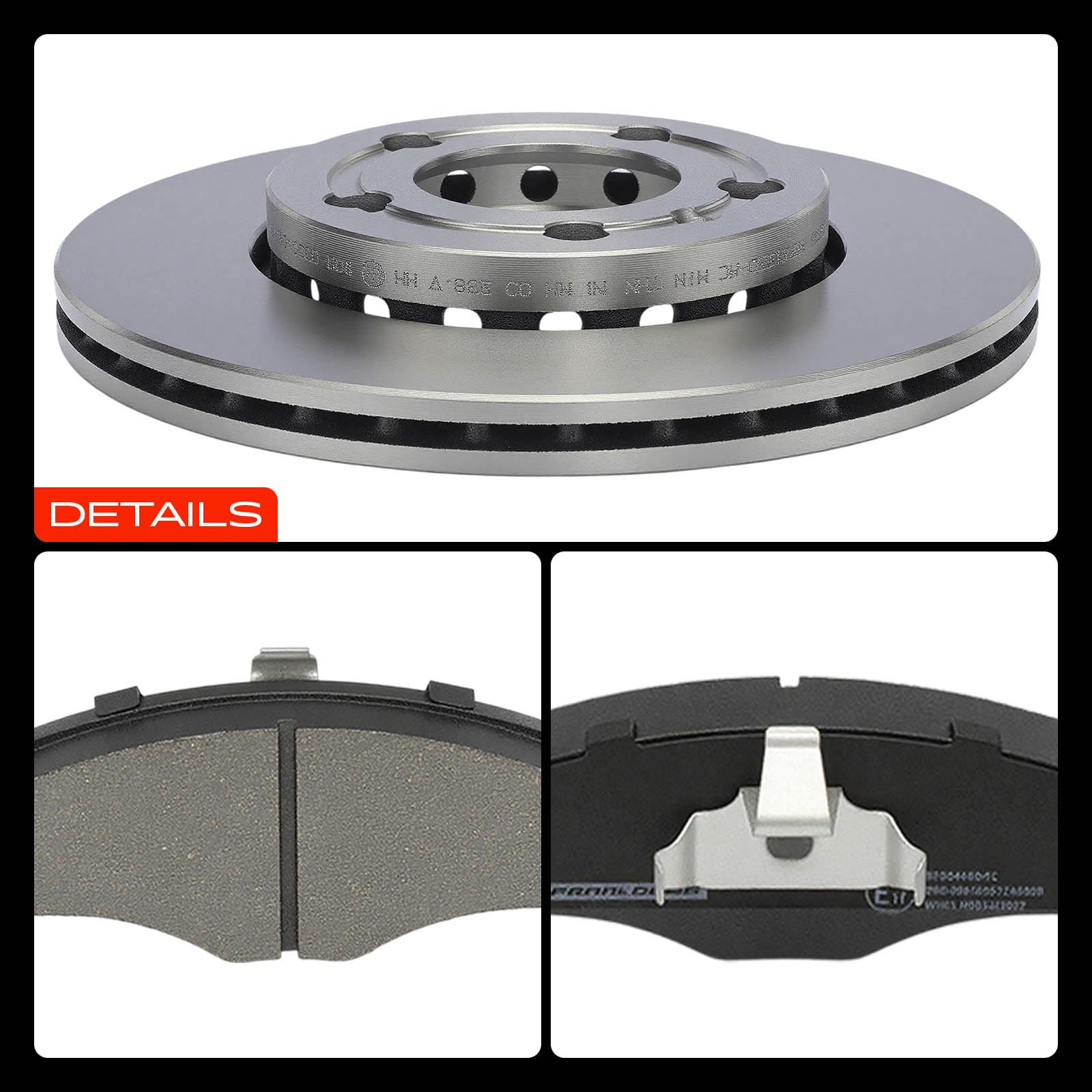 Frankberg 2x Bremsscheiben + 4x Bremsbeläge Vorne 13046071002 | Kompatibel mit Polo 9A 9N, Fox Hatchback 5Z1 5Z3 5Z4 5Z5, Fabia I Praktik 6Y5, Polo Stufenheck 9A2 9A4 9A6 9N2, Fabia I 6Y2