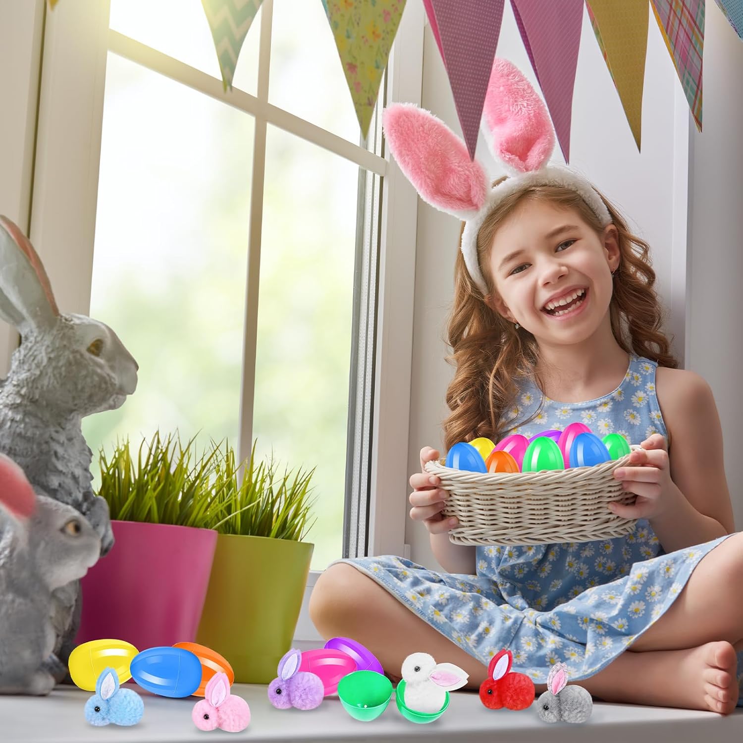 30 Pack PreFilled Easter Eggs with Easter Bunny, 2026 Easter Decorations