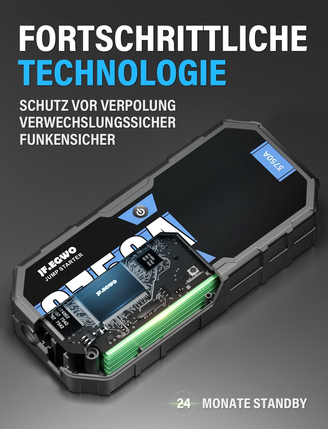 Advanced technology and safety features of the jump starter