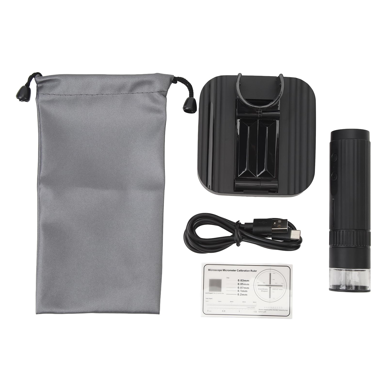AMONIDA Microscopio Digital Inalámbrico Portátil, Cámara de Aumento de 2MP y 1000X para Inspección y Educación, ABS Recargable