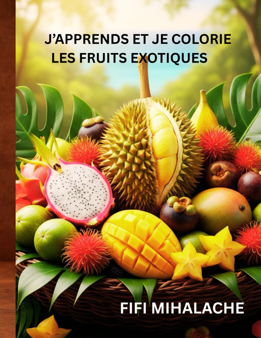 J’APPRENDS ET JE COLORIE LES FRUITS EXOTIQUES: pour les enfants âgés de 4 à 10 ans