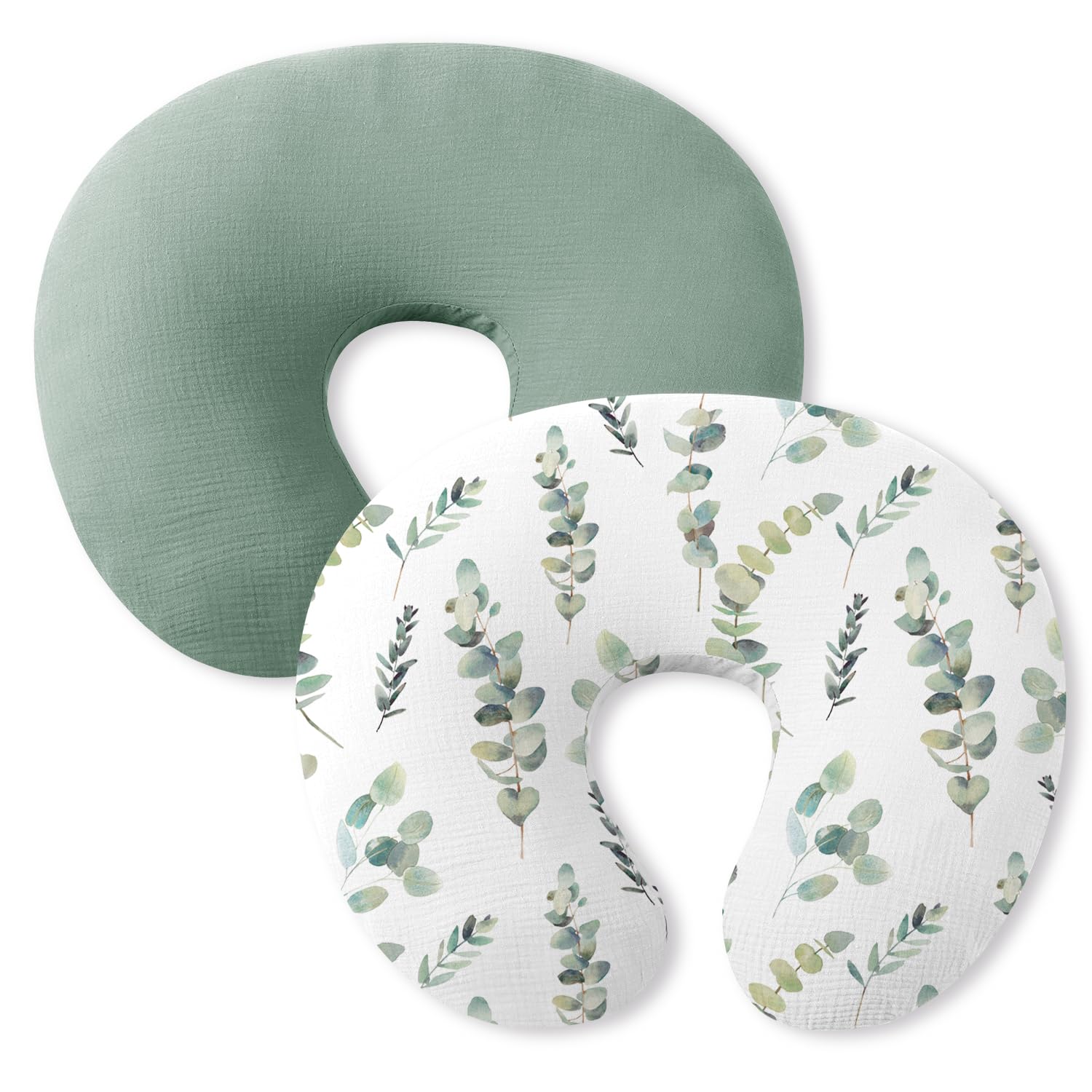 Little Grape Land 2 Pack Nursing Pillow Covers, Stretchy and Soft Nursing Cover for Breastfeeding Muslin Cotton