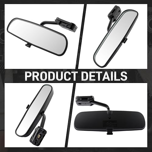 Miniatura 4 de 76430-S01-A01ZA Espejo retrovisor interior compatible con Honda Civic 1.6L 1996 1997 1998 1999 2000 76430S01A01ZA