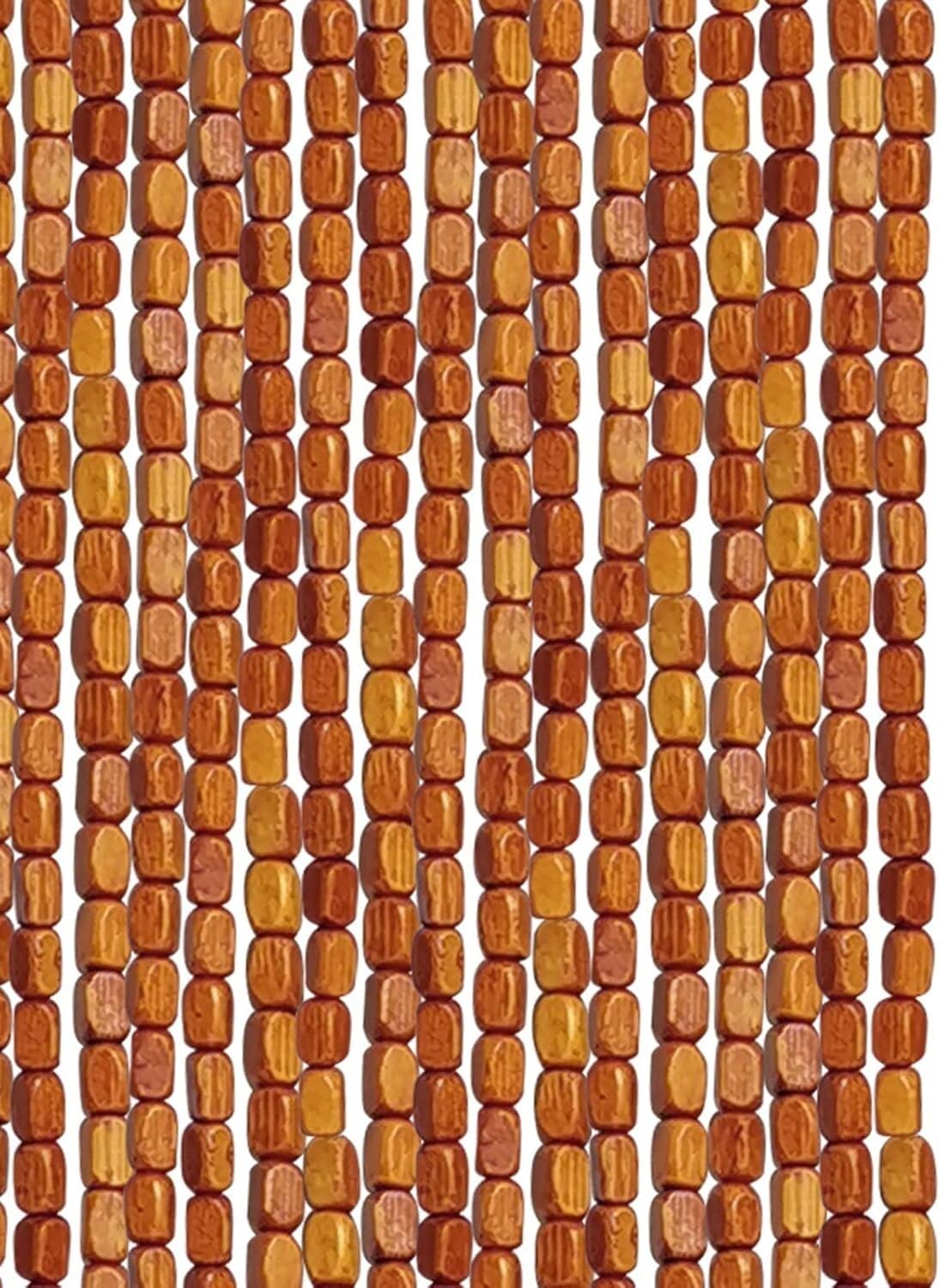Rideaux de porte en perles pour une entrée bohème en bois naturel