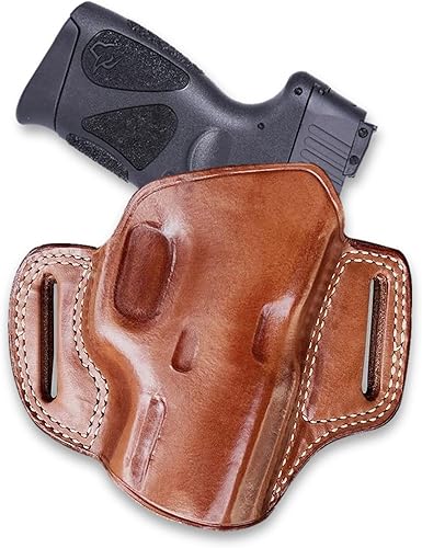 Premium The Ultimate - Funda de piel para panqueques OWB, parte superior abierta, se adapta a Taurus G3c 0.354 in Compact 3.20'' BBL, dibujo a mano