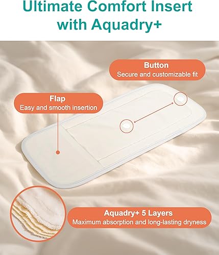 Miniatura 3 de Cloth Diaper Inserts, 5-Layers Ultra Soft & High Absorbency Reusable Washable Liners for Baby Cloth Diapers, 6 Pack
