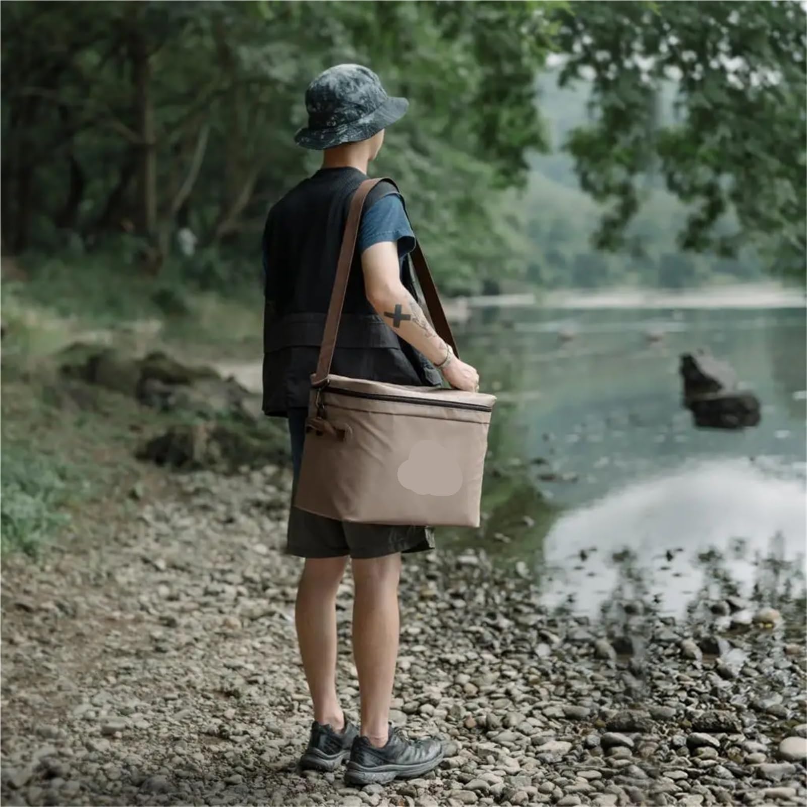 Beach Cooler Bag 20L Ice Pack Camping Travel Scatola Termica Grande Capacità Portatile PVC BBQ Pinic Basket