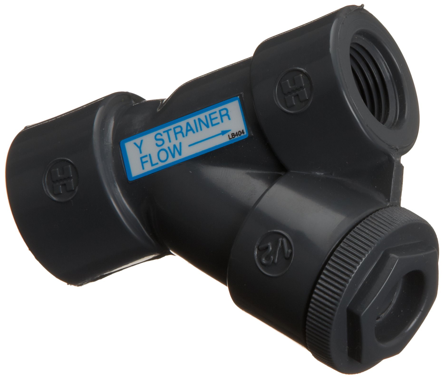 Hayward YS10050T 1/2-Inch Threaded PVC Y-Strainer with FPM O-ring Seals