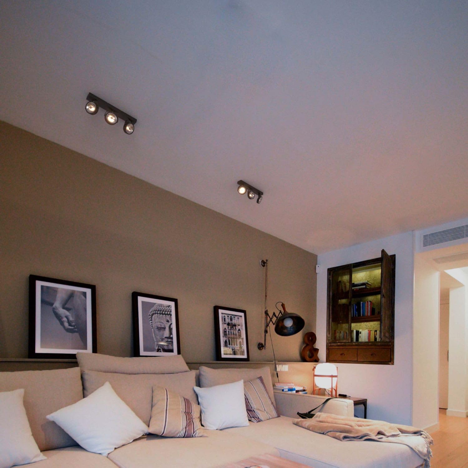 B·LED BARCELONA LED - Foco de techo triple orientable "IRIS" - 3 x AR111 GU10