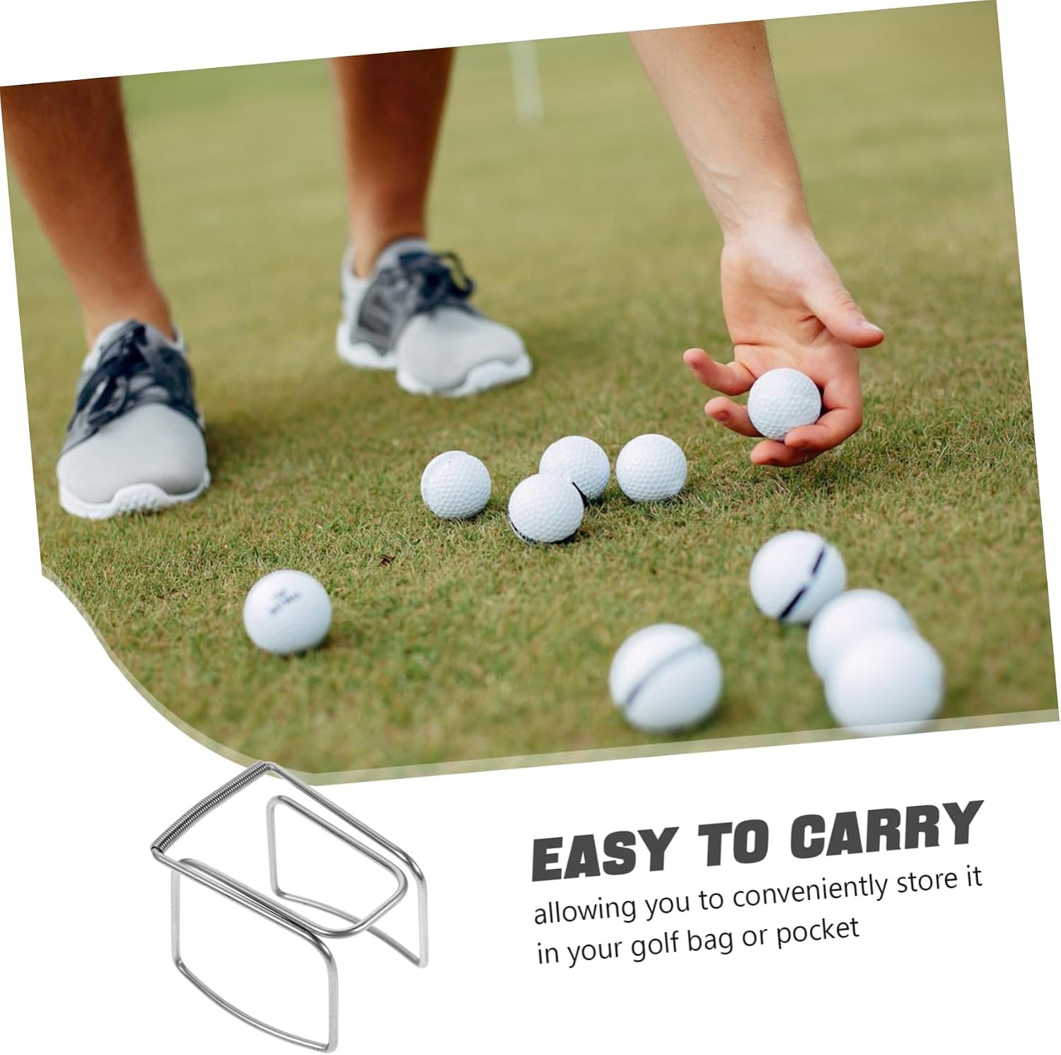 Stainless Steel Golf Ball Clip Tennis Ball Waist Clip Holder Golf Training Accessory