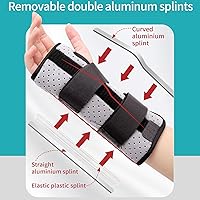Vista 5 de Carpal Tunnel Wrist Brace Night Support for Right Hand,Wrist Splint with Replaceable Splints and Sling