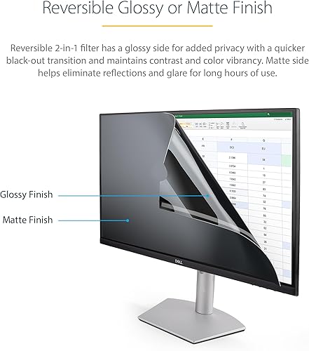 Miniatura 3 de StarTech.com Pantalla de privacidad para monitor para pantalla de PC de 24 pulgadas, filtro de seguridad de pantalla de computadora, película