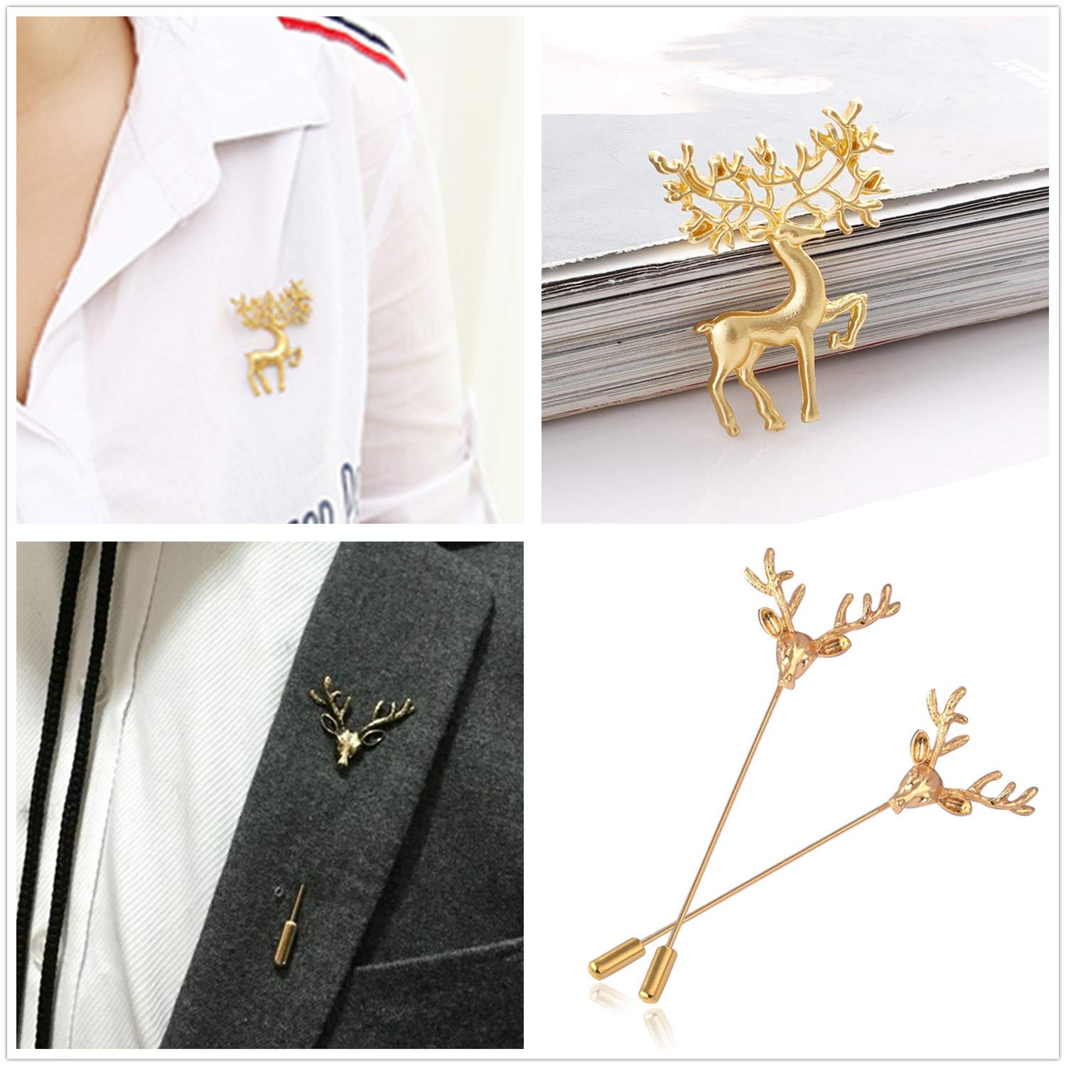 DFHTR 2 Kleuren Beschikbaar Leuke Kleine Herten Broches Voor Vrouwen Bucks Sika Herten Dier Broche Pin Jas Accessoires Kids Gift Broches