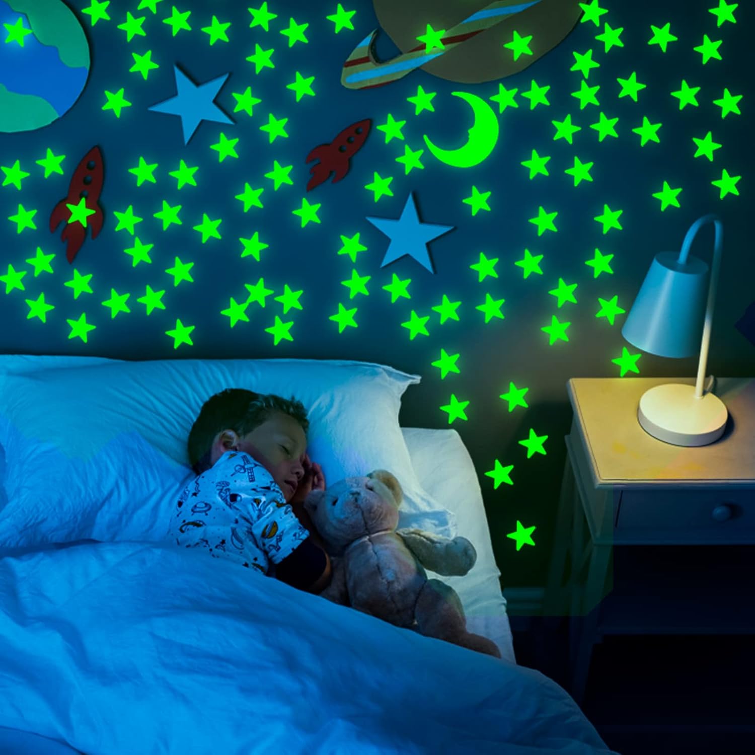 101 Pcs Glow in The Dark Stars for Ceiling, Glow in The Dark Stars and