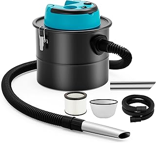 Cordless Ash Vacuum, 4 Gallon Fireplace Ash Vacuum for Pellet Stoves, Compatible with Makita 18V Battery, Pellet Stove Vacuum with Blower Function for Fireplaces, Pellet Stoves(Tool Only)