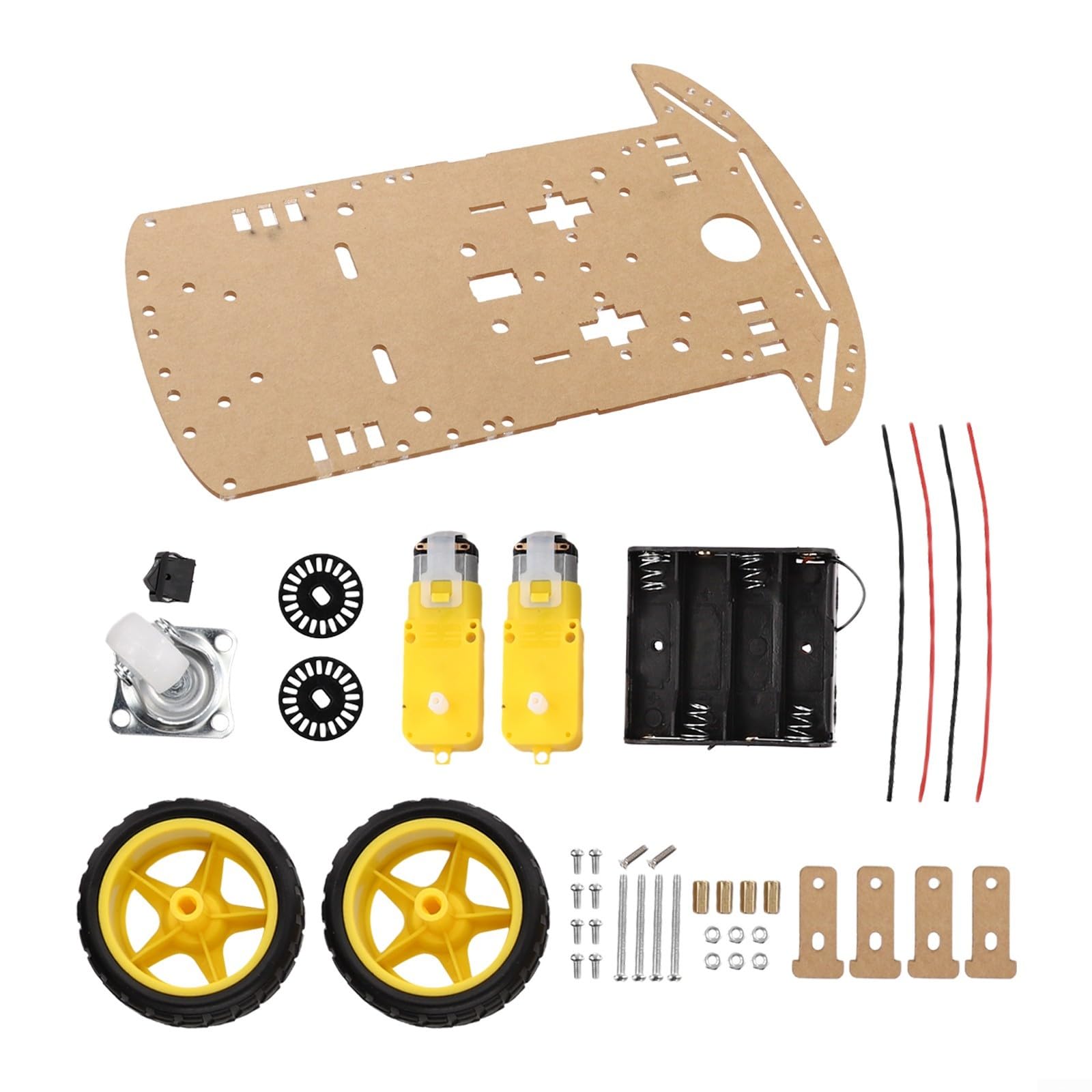 Kit de châssis de voiture robot 2WD avec encodeur de vitesse, moteurs à engrenages 48:1, plastique métal pour Arduino
