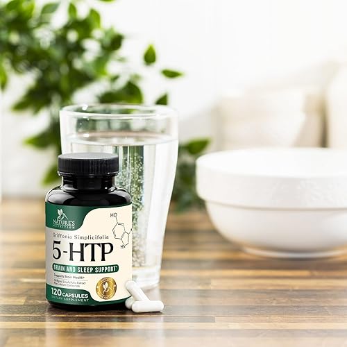 Miniatura 8 de 5-HTP Cápsulas de 200 mg, apoyo extra fuerte para el estrés, suplemento de 5-hidroxitriptófano de Griffonia Simplificolia extracto de semillas para