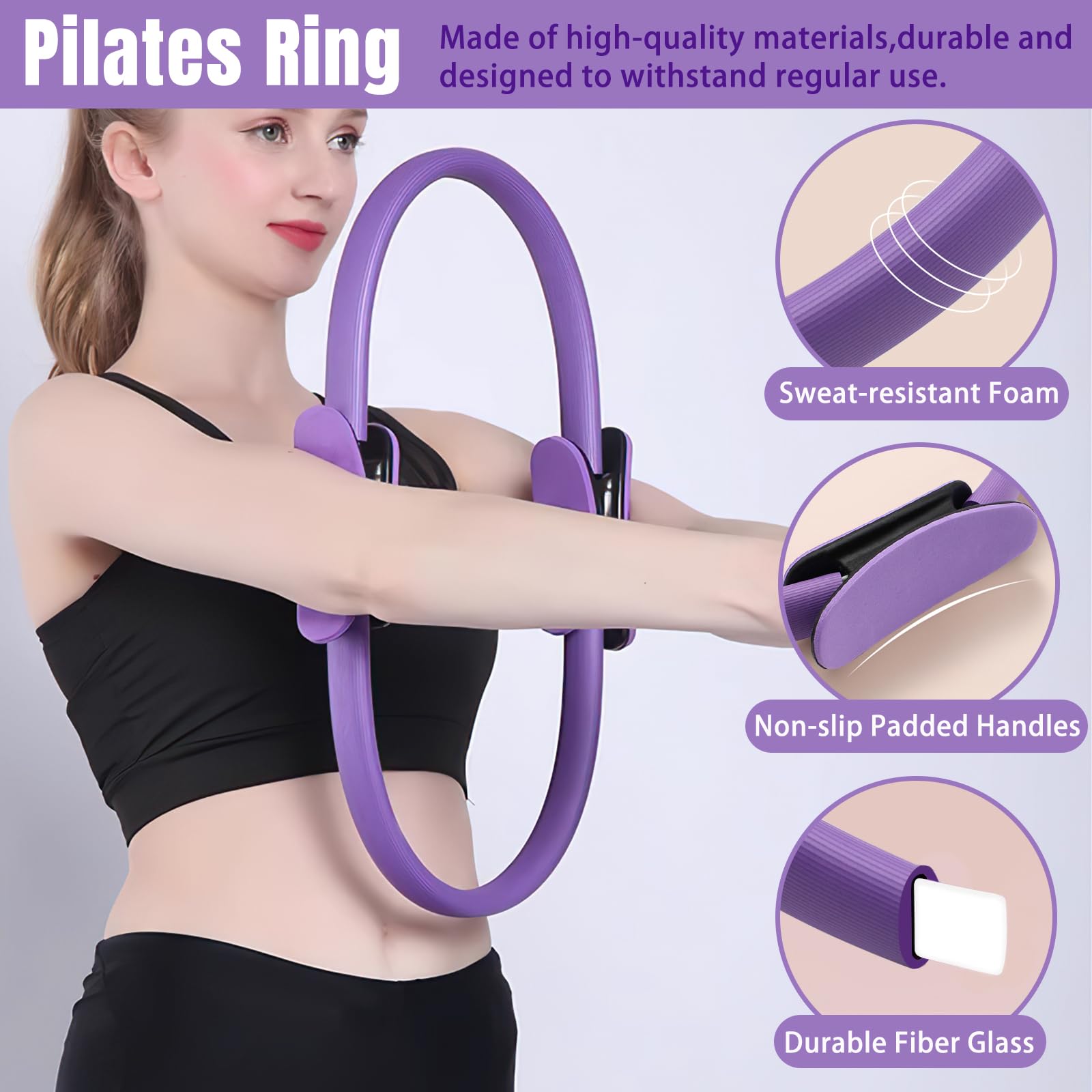 Pilates Exercise Stick Kit Portable Compact 3-Section Yoga Resistance