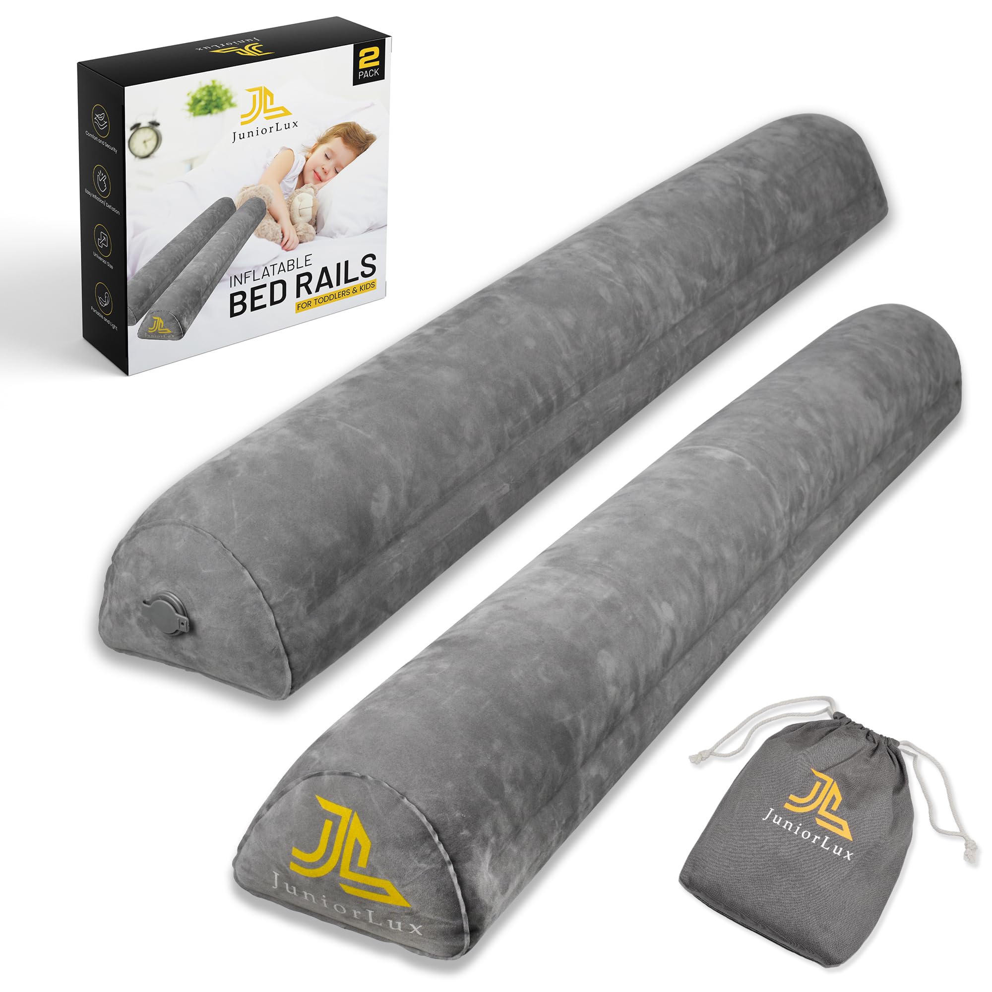 Photo 1 of ** ONE ONLY**JunioLux Inflatable Bed Rail for Toddlers & Kids – Portable Travel Bed Bumper, Non-Slip Safety Guard for King, Queen, and Full-Size Beds