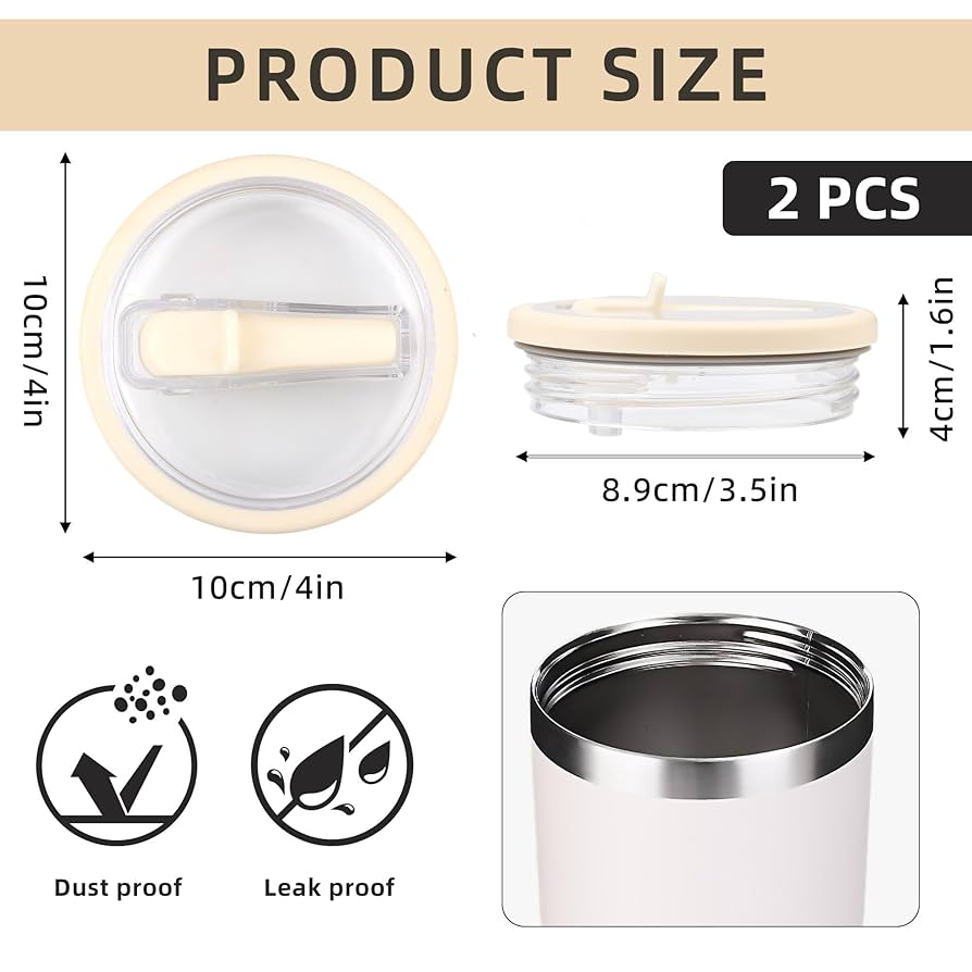 Aazon.co | 2 Pack 40 Oz Tubler Flip Straw Lid Replaceent Fit For Stanley Quencher, Spill