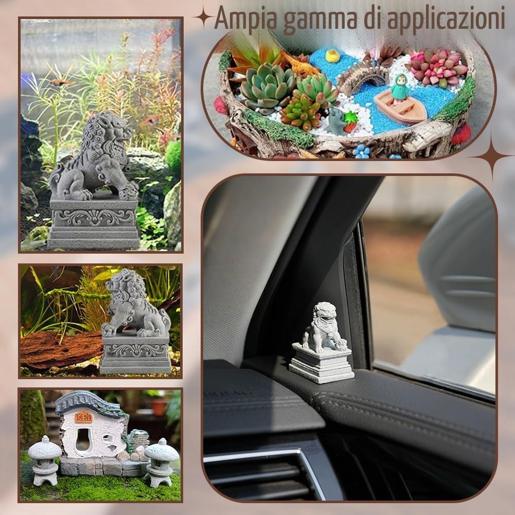 NBEADS 6 Pz Mini Accessori per Giardino Zen, 5 Stili Zen Garden Decor Micro Landscape Fish Tank Scene Ornament Celestite Figurine per Paesaggio Balcone Giardino Fish Tank Decorazione