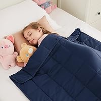 Vista 20 de HOSUKKO Manta con peso, manta pesada gris de 3 libras, manta transpirable (36 x 48 pulgadas, 3 libras)