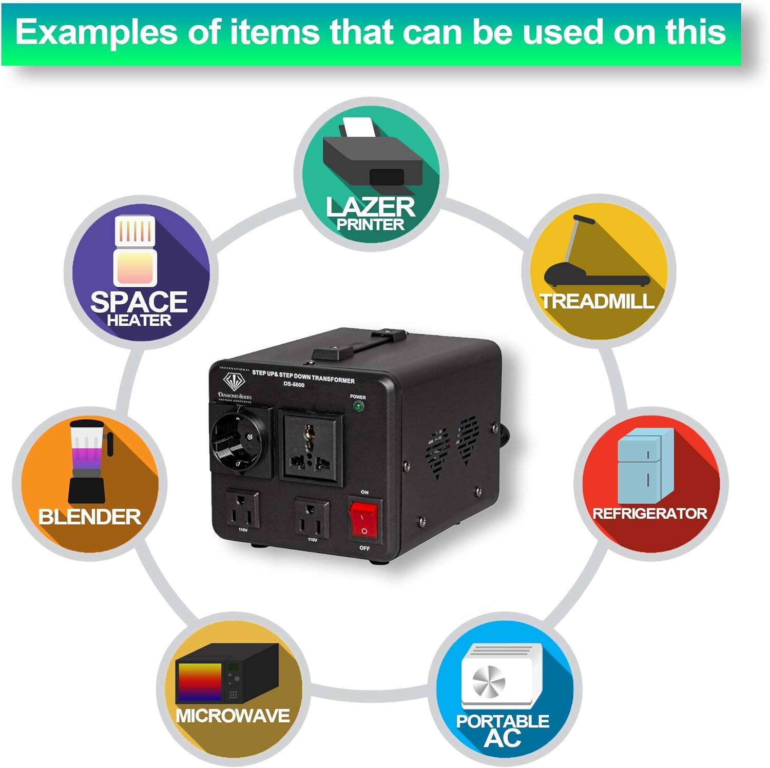 Crаzу Clеаrаnсе Dynastar Step Up & Step Down Voltage Converter and Transformer, 110-220 to 220-240 Volts; Heavy Duty, Extra Durable Lifetime Coil, 5-Year-Warranty, 5500 Watts