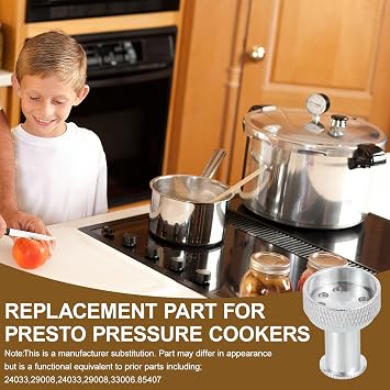 Pressure Canner/Cooker Parts for Presto, Replacement Part Air Vent Cover/Lock, 23Quart 409A 16QT Silver (2 Pack)