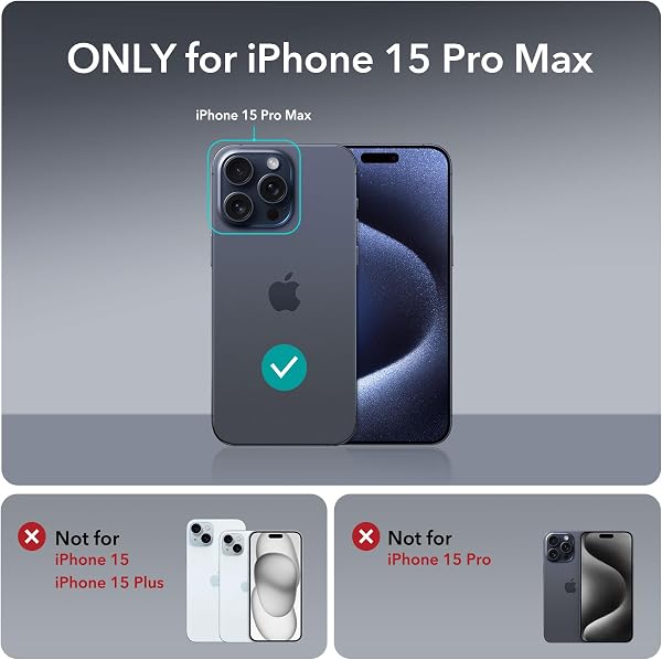 ESR Cover Magnetica per iPhone 15 Pro Max, Compatibile con MagSafe, Custodia con HaloLock, Protezione di livello militare, Resistente all'ingiallimento, Retro resistente ai graffi,Trasparente - 2