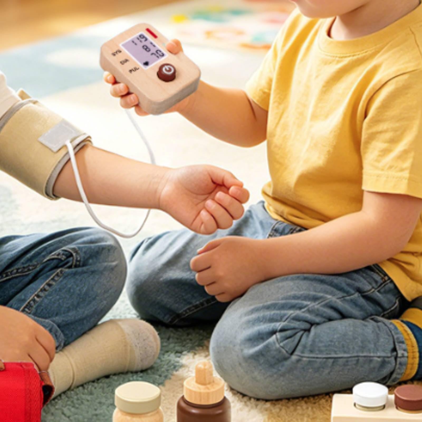 Valigetta Del Dottore Educativo Kit Medico Giocattolo Realistico Gioco D'imitazione per Casa, Asilo