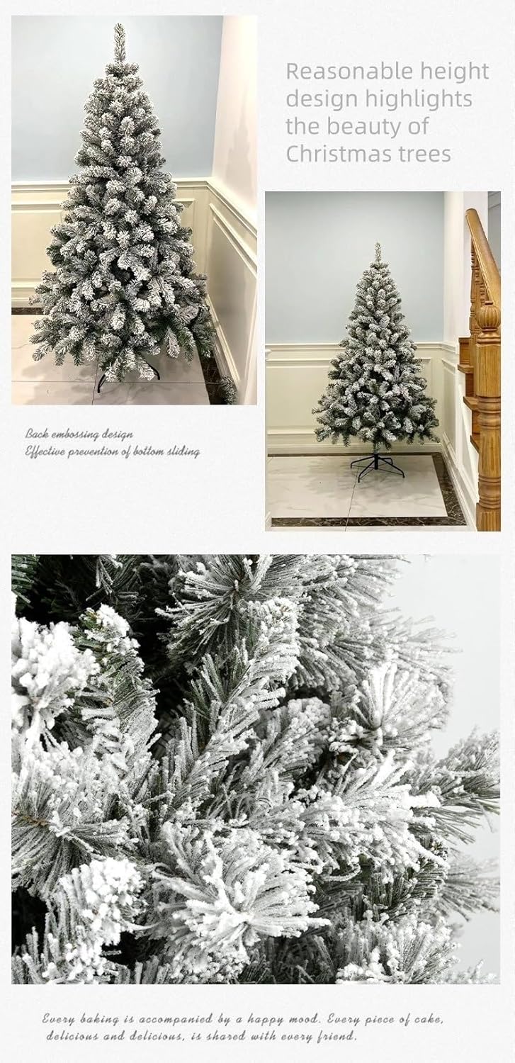 Christmas Decorations Plush Mini Christmas Tree Set LED Desktop 1.5m-2.1m Christmas Tree OrnamentQuick Assembly Suitable for Home, Party Decoration,