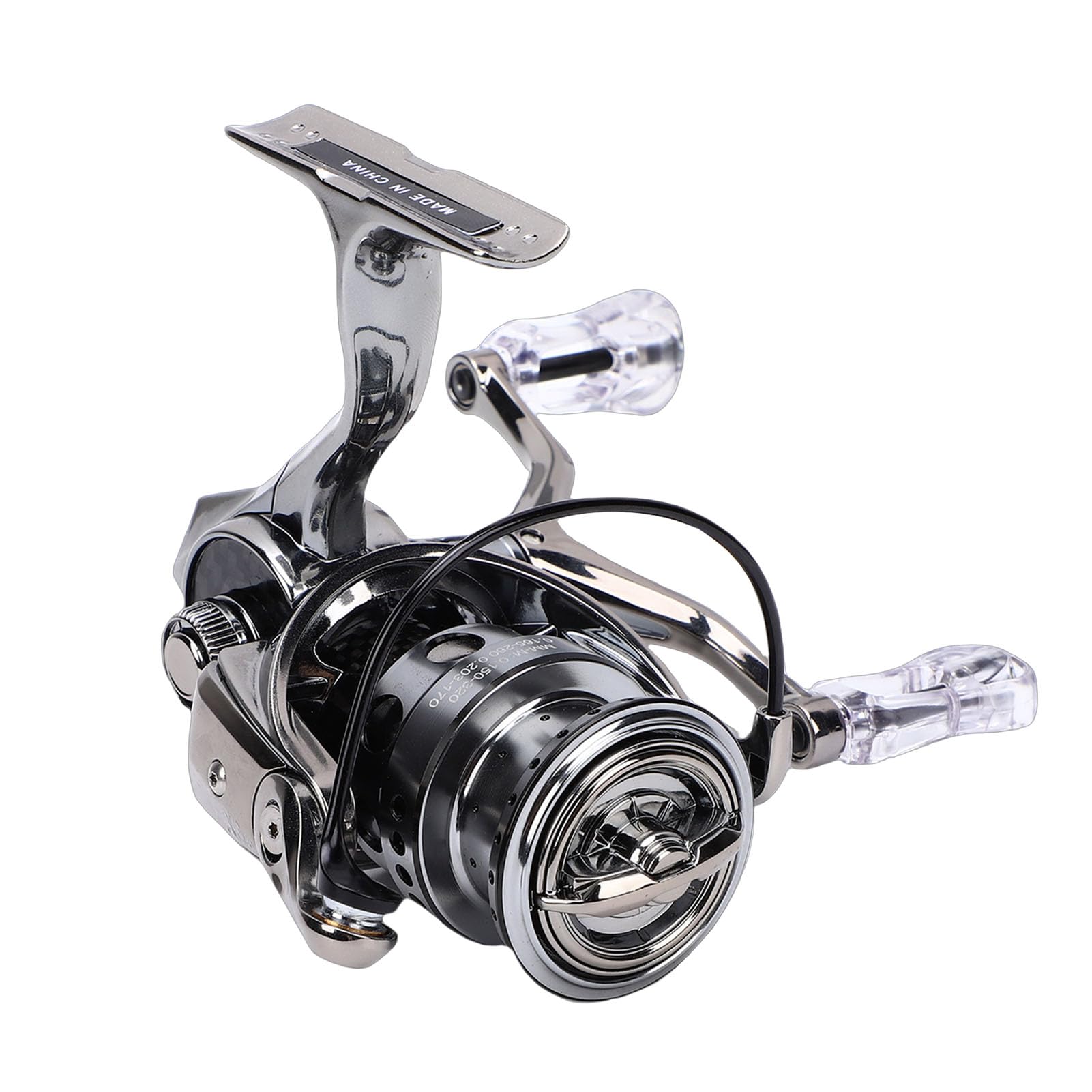 Asixxsix Kołowrotek Spinningowy, 4 Kg Regulowany Układ Hamulcowy Przełożenie 5.2:1 Rękojeść z Włókna Węglowego Kołowrotki do Wędkarstwa Słodkowodnego, Kołowrotek Słonowodny ze zintegrowaną linką