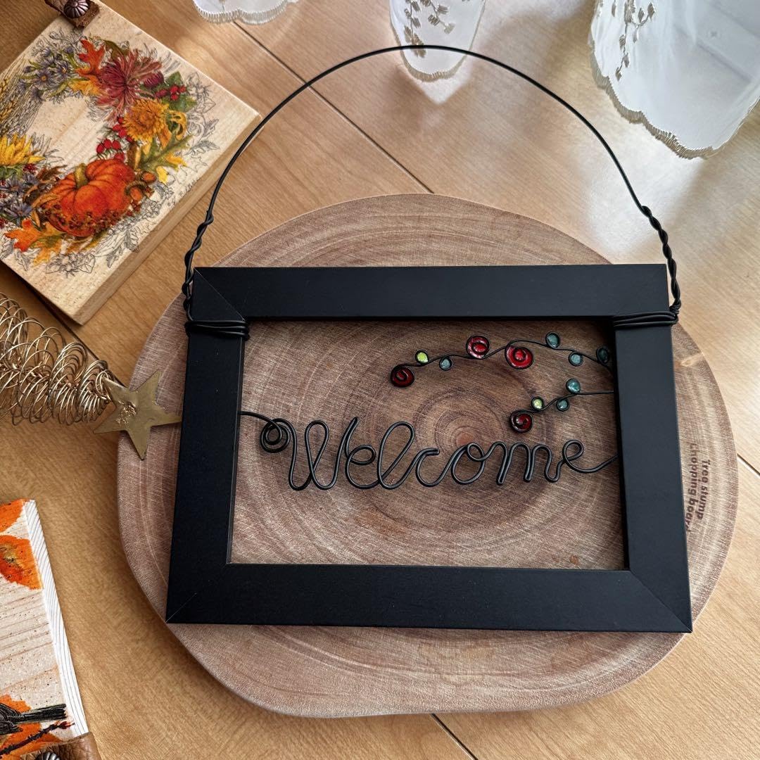 Amazon.co.jp: ワイヤークラフト ウェルカムパネル ボード ガラス