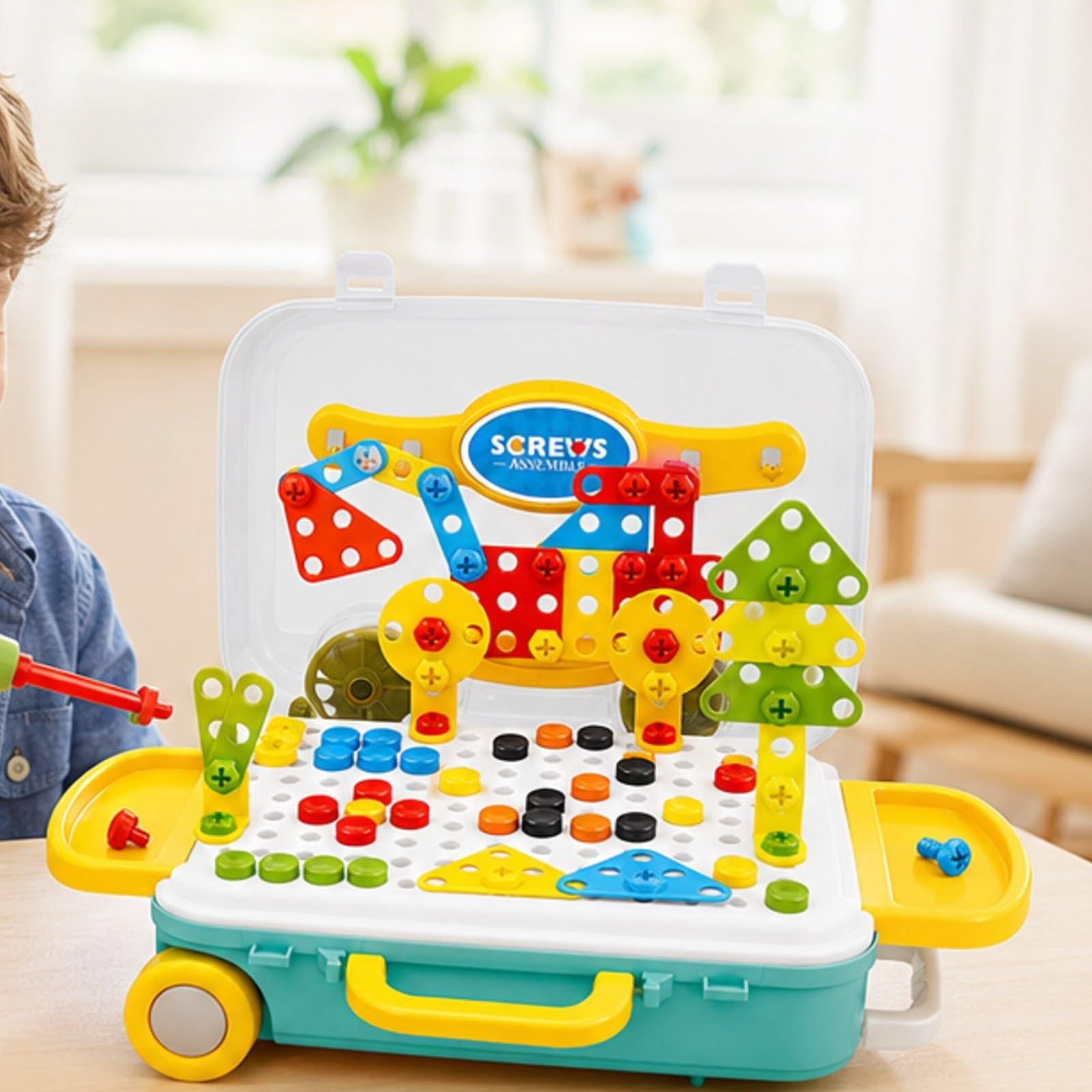 predolo Gioco di Assemblaggio | didattico, Creativo, Valigetta Attrezzi Giocattolo, per Casa