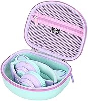 Vista 12 de Estuche de viaje duro para Riwbox CT-7 / CT-7S Cat Ear LED Light Kids Auriculares inalámbricos, bolsa de almacenamiento protectora