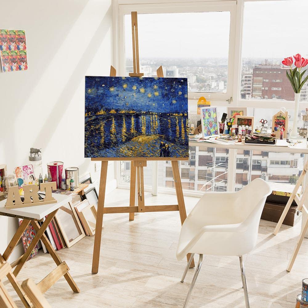 Pinceau Pour Peinture Par Numero Artnapi Peinture Par Numéros Pour Adultes Sans Cadre | DIY Peint à La Main |Nuit étoilée Van Gogh | Kit Pour Débutants Et Adultes, Kit Avec Peintures