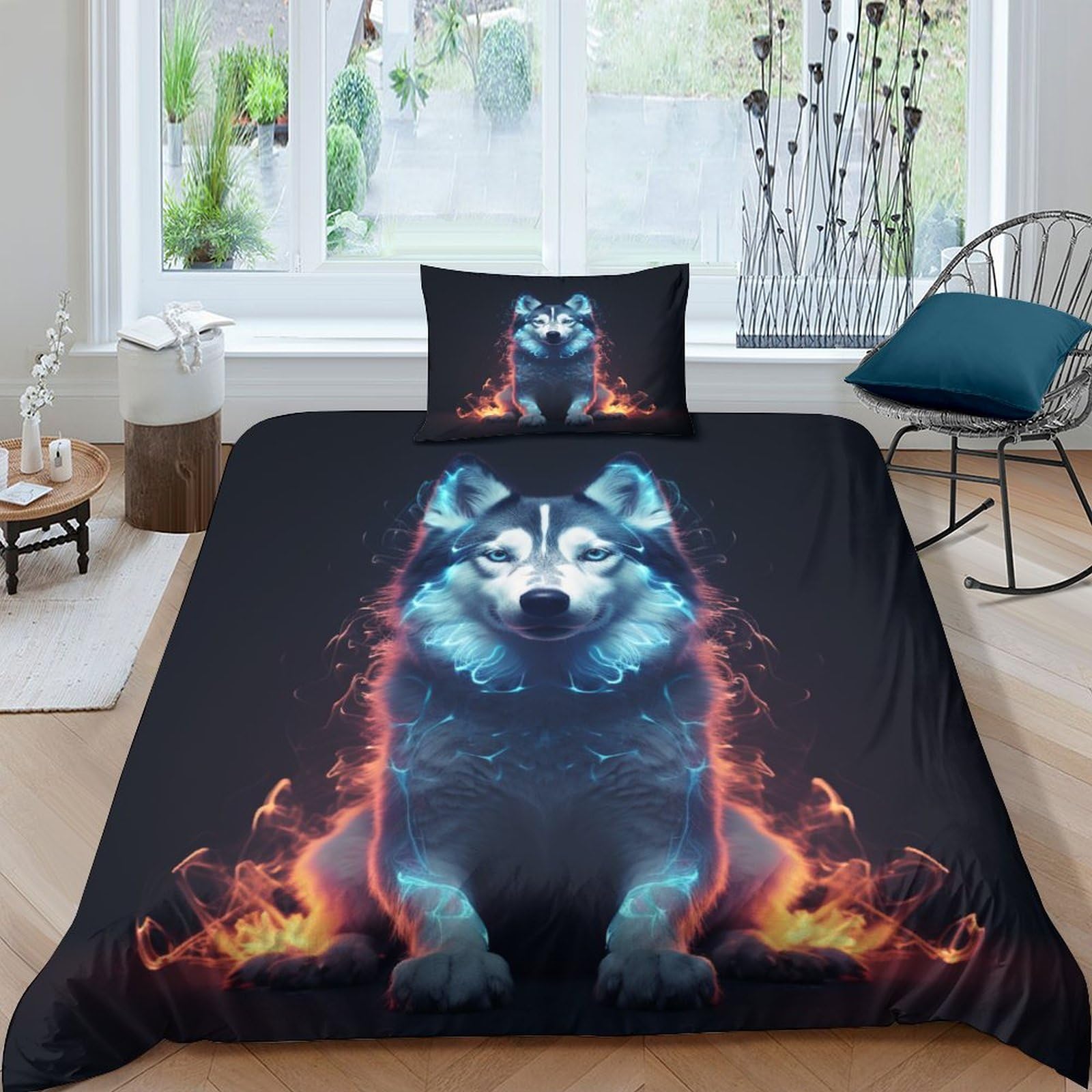 Housses de couettes Husky en microfibre douce anti-transpiration pour literie single