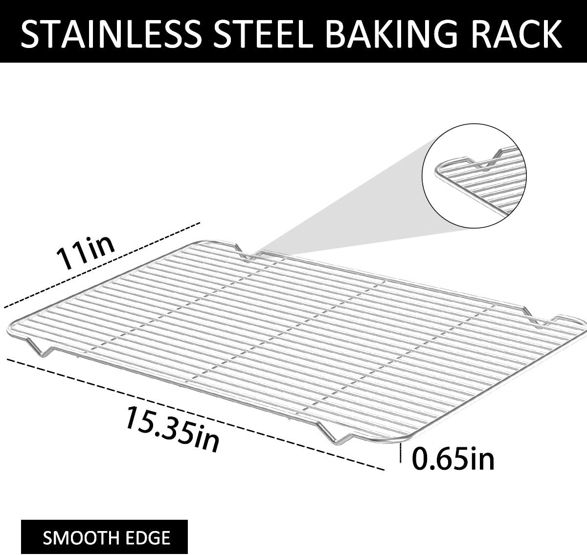 Baking Sheet with Rack Set, Umite Chef Stainless Steel 16 x 12 x 1 Inch Cookie Sheet Baking Pans with Cooling Rack, Cookie Pan with Rack Non Toxic & Healthy, Easy Clean & Heavy Duty, Dishwasher Safe