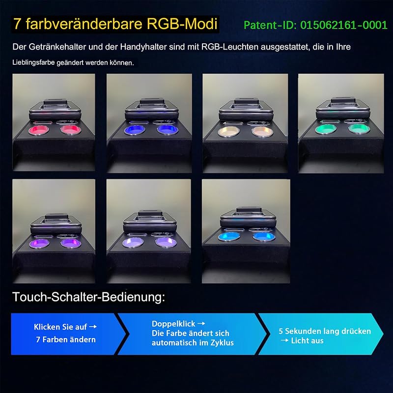 QSULNN Mercedes V-Class V220 V260 V250 W447 Középkonzol Tárolódoboz LED USB